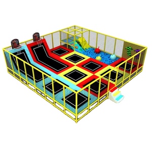 Équipement de terrain de jeux intérieur/extérieur personnalisable Beleqi, matériaux en acier/nylon/PVC/plastique, parc de trampolines pour les centres de villégiature et les centres commerciaux - Product Image 2