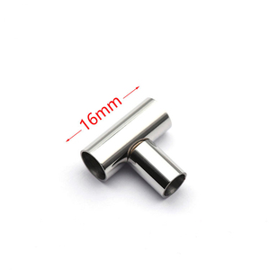 Tube cylindrique rond en acier inoxydable fermoir magnétique connecteurs de boucle entretoise <span class=keywords><strong>pour</strong></span> cordon cuir collier <span class=keywords><strong>fermeture</strong></span> - Product Image 4