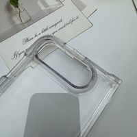 Étui de téléphone pliable en PC rigide transparent HD de luxe pour iPhone Duo, coque fine antichoc transparente