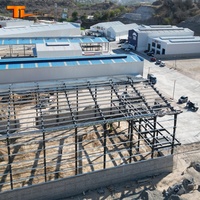 Installation rapide d'un entrepôt préfabriqué en acier avec structure métallique personnalisée