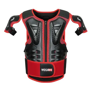 Wosaw - Colete de proteção infantil para motocicleta, equipamento de proteção de ombro e costas, equipamento de proteção corporal para patinação e moto, armadura para bicicleta