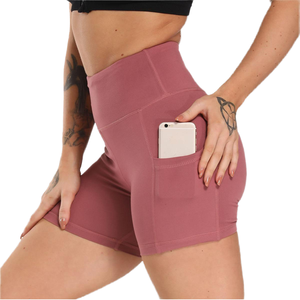 Shorts <span class=keywords><strong>de</strong></span> <span class=keywords><strong>grossesse</strong></span> pour femmes, taille haute, couture, été, style cycliste, leggings respirants, antibactériens, tricotés, logo brodé - Product Image 4