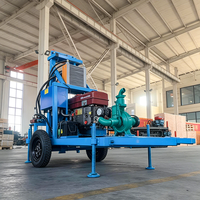 Foreuse hydraulique mobile sur roues MKD-150 pour puits d'eau, machine de forage diesel, facile à déplacer entre les chantiers