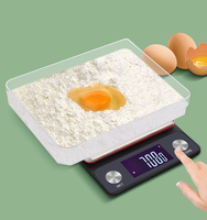 Balance de cuisine multifonction en acier inoxydable 5Kg 11Lb pour l'alimentation, la nutrition, le pesage électronique numérique