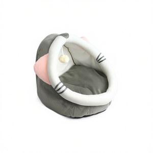 Cuccia per animali Yommy 33x35x33cm, design a forma di gatto, cuccia morbida per animali di piccola taglia - Product Image 2