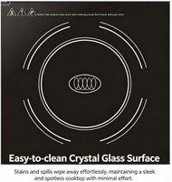 Plaque de cuisson en verre céramique noir, résistante aux hautes températures, panneau de remplacement pour cuisinières à induction et électriques
