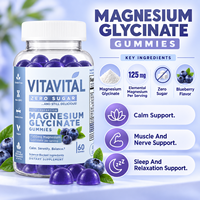 Gummies de glycinate de magnésium 1000 mg par portion – Pour un sommeil plus rapide, se réveiller plus frais – Complément alimentaire relaxant
