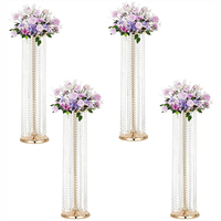 Artificia Fleurs Or Grand Candélabre De Mariage Fleur Centres De Table Décorations