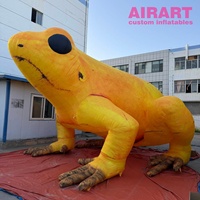 Animaux gonflables LED colorés, grenouille gonflable pour événement thématique de parc
