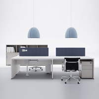 Mobilier de bureau moderne Bureau du personnel 2 personnes 2 Double face Poste de travail Bureau Agent Approvisionnement Mobilier de bureau Bureau du personnel