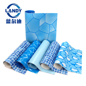 Hồ Bơi Lót Nhà Cung Cấp Tùy Chỉnh Khảm Logo PVC Hồ Bơi Vinyl Lót Cho Trên Mặt Đất Hồ Bơi