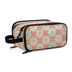 Large Capacity Hawaiian Quilt Ulu Design Travel Toiletry Bag <b>Makeup</b> <b>Storage</b> Brush Holder Organizers Women <b>Makeup</b> Cosmetic Bag - Product Image 2