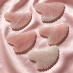 Planche Guasha en quartz rose, jade et cristal rose de gros; masseur Gua Sha pour le visage, usage domestique, outil de massage facial et de lifting - Product Image 2