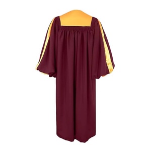 Tunica da Coro Unisex Personalizzata con Sciarpa in Raso Dorato <span class=keywords><strong>e</strong></span> Maniche a Polsino, Ideale per la Chiesa - Product Image 3