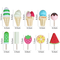 Houten IJsjeskraam 3-laags Display voor IJsjes, Fruitjes, Kinderen 3+ Pretend Play Winkelbalie Speelgoed UBM Merk OEM Fabriek