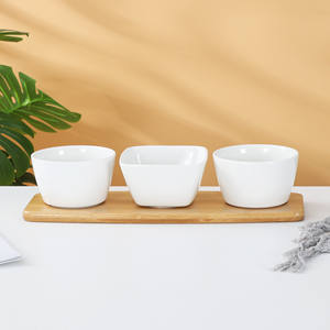 Vajilla para el hogar de alta calidad, plato de aperitivos cuadrado redondo blanco, cuencos, <span class=keywords><strong>tapas</strong></span> de cerámica para restaurante, platos para servir - Product Image 1