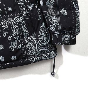 Veste d'hiver pour homme avec logo personnalisé, rembourrée en duvet de canard et d'oie, noire, imprimée, design de créateur, veste matelassée - Product Image 5