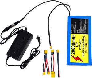 60V 20Ah XT60 XT90 Conector 3A Cargador Anderson Conector 200-2000W Bicicletas eléctricas Motor XT60 Batería de iones de litio - Product Image 1