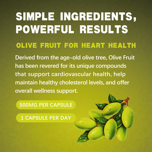 Cápsulas <span class=keywords><strong>de</strong></span> Extracto <span class=keywords><strong>de</strong></span> Hoja <span class=keywords><strong>de</strong></span> Olivo Natural, Apoya la Función Cardiovascular y el Envejecimiento Saludable, Sin GMO, Tónico Suave - Product Image 6
