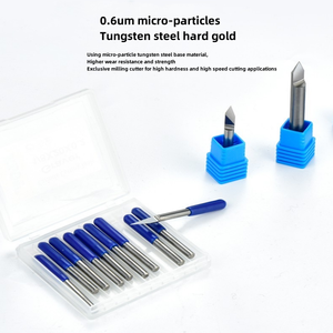 Фреза конусная твердосплавная AlTin с хвостовиком 4 мм, высокоточная, для ЧПУ, 3-сторонняя, для гравировки по твердым деревам, акрилу, ПВХ, МДФ - Product Image 3