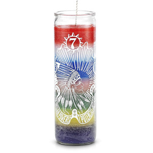 Ấn Độ tinh thần chữa bệnh chính tả đúc Phù Thủy có nhu cầu biểu hiện huyền diệu 7 ngày 7 màu 7 Quyền Hạn cầu nguyện Tôn Giáo nến - Product Image 1