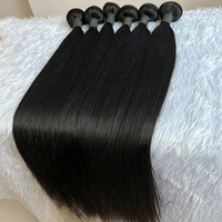 Paket Rambut Sampel Gratis, Rambut India Mentah Virgin dengan Kutikula Tertata Rapi, Vendor Rambut Bundel, 10A Rambut Lurus Remy 100% Tanpa Proses
