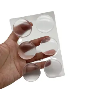 Butée de porte de meuble en PU transparent poignée de porte en caoutchouc auto-adhésive sans perforation anti-bruit lavable