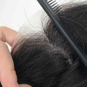 Prothèse capillaire pour homme NL Mono Super Thin Skin Water Wave 100% Human Hair Toupee Hair Replacement System for Men Patch - Product Image 4