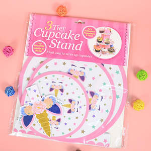 3 Layer Cake Stand <strong>Unicorn</strong> Mermaid Paper Wedding Birthday Children <strong>Party</strong> <strong>Supplies</strong> Disposable Cake Stand Display Stand - Product Image 4