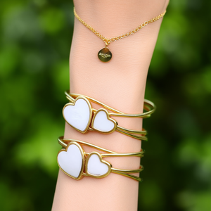 Pulseras de Moda con Baño de Oro, Acero Inoxidable 316L, Diseño de Corazón, Joyería Sostenible y Resistente - Product Image 3
