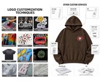 Sweat-shirt à capuche en coton surdimensionné marron, poids lourd 350-600 GSM, logo personnalisé, streetwear