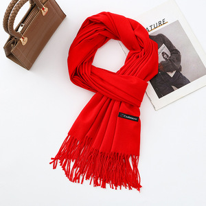 Sciarpe da donna personalizzate all'ingrosso in tinta unita e spesse calde e Casual da donna sciarpe da donna in Pashmina scialli con nappa sciarpa in <span class=keywords><strong>Cashmere</strong></span> - Product Image 6