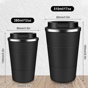 Logo personnalisé en acier inoxydable isolé sous vide à double paroi 380ml café vin bière tasse avec poignée pour portable - Product Image 6