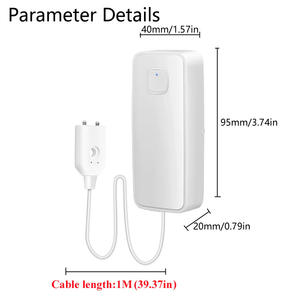 Tuya Independente WIFI Sensor De Vazamento De Água <span class=keywords><strong>Detector</strong></span> 80db Sistema De Alarme Flood Alert Overflow Security Home Alarm <span class=keywords><strong>Water</strong></span> Plastic - Product Image 6