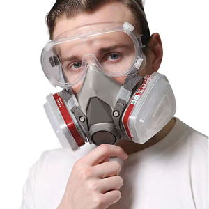 6200 masque à gaz peinture par pulvérisation décoration mine de charbon masque de protection contre les gaz chimiques soudage double boîte masque anti-poussière - Product Image 2