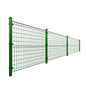 Pvc kaplı 3d v bükme kavisli tel örgü çit hollandalı bükme çit paneli