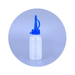 Applicateur bouteille de colle jetable 30ml, à presser, avec buse fine, couleur bleue, 50 pièces