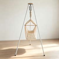 Berceau Balancelle Électrique Pliable en Métal pour Bébé avec Support, Filet Respirant, Minuteur de Vitesse, Alimentation USB, Balançoire Intérieure/Extérieure