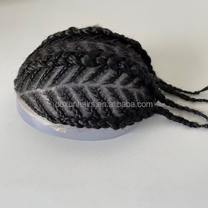 Tupé de <span class=keywords><strong>trenzas</strong></span> Cornrow para hombres-Postizo elegante y duradero para un aspecto natural Ventas al por mayor - Product Image 1