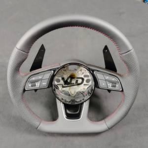 Volant de direction en cuir sport YLD pour <span class=keywords><strong>Audi</strong></span> R8 A3 A4 A5 A6 A7 S3 S5 Q5 RS8 S8 RS3 <span class=keywords><strong>RS4</strong></span> RS5 RS7 - Product Image 4