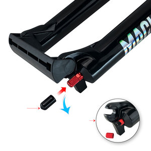 Supports de voyage 32MM 120mm QR 9*100mm <span class=keywords><strong>vtt</strong></span> Double <span class=keywords><strong>chambre</strong></span> à <span class=keywords><strong>air</strong></span> Suspension pneumatique <span class=keywords><strong>26</strong></span> 27.5 29 <span class=keywords><strong>VTT</strong></span> fourche de vélo - Product Image 3