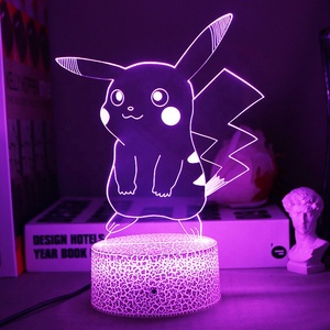 <span class=keywords><strong>Lampe</strong></span> <span class=keywords><strong>LED</strong></span> 3D à capteur tactile, <span class=keywords><strong>lampe</strong></span> de table <span class=keywords><strong>Pikachu</strong></span> à couleur changeante RVB pour enfants, décor de chambre à coucher - Product Image 6