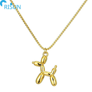 Vente en gros Collier en acier pour ballons enfantins et chiots Chaîne 3D avec accessoires Pendentif Logo personnalisé Porte-clés en émail pour chiens ballons - Product Image 3