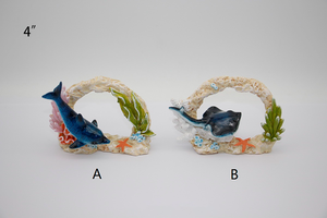 Statue e figurine di animali marini in poliresina all'ingrosso - Decorazioni da tavolo ecologiche in stile spiaggia per delfini, squali, tartarughe marine e <span class=keywords><strong>manta</strong></span> - Product Image 2