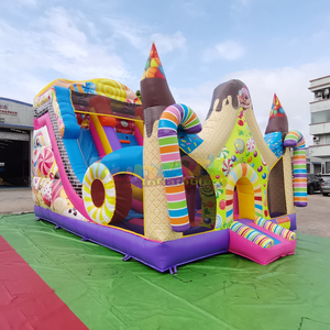 Tobogán inflable para niños, castillo inflable con tobogán, combo de juegos inflables para exteriores. - Product Image 2