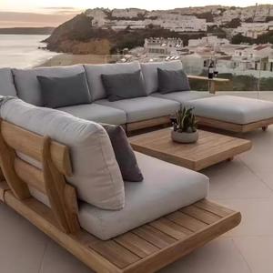 <span class=keywords><strong>Ensemble</strong></span> de canapés d'extérieur de qualité commerciale en teck moderne de luxe, résistant aux intempéries, pour hôtel, <span class=keywords><strong>jardin</strong></span>, terrasse - Product Image 1