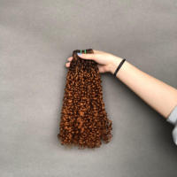 Extensions de cheveux vierges vietnamiennes de qualité supérieure, doublement étirées, cuticules alignées, boucles Funmi Pixie, couleur T4/30