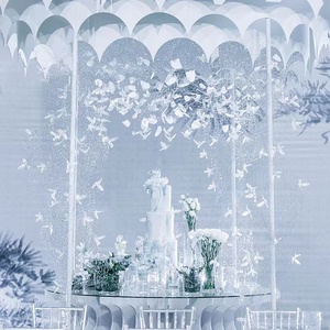 Đèn chùm Lumind, đèn treo trong suốt bằng nhựa hình chim ruồi, trang trí đám cưới - Product Image 3