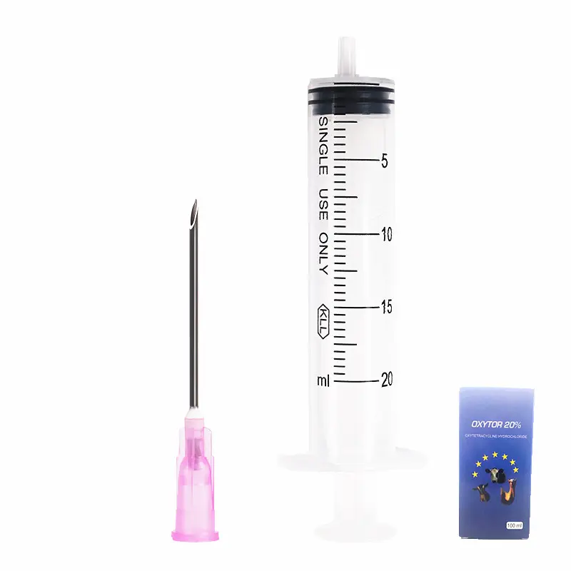 Vacinas de alta qualidade para gado e frango usam pistola de injeção veterinária descartável 1ml 2ml 5ml 10ml vacina de injeção veterinária