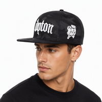 Gorra de Béisbol Unisex COMPTON con Bordado de Camuflaje de 6 Paneles, Visera Plana, Ajustable, Estilo Hip Hop, Cierre a Presión de Poliéster